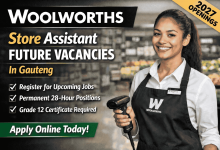 Woolworths Store Assistant Future Vacancies 2027 in Gauteng – Online registration now open for interested applicants.